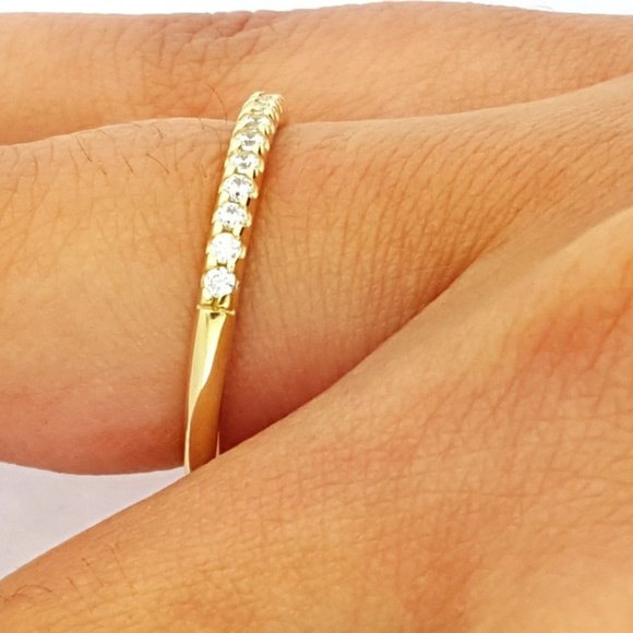 New 14k Solid White or Yellow Gold Wedding Band - Picture 9 of 15